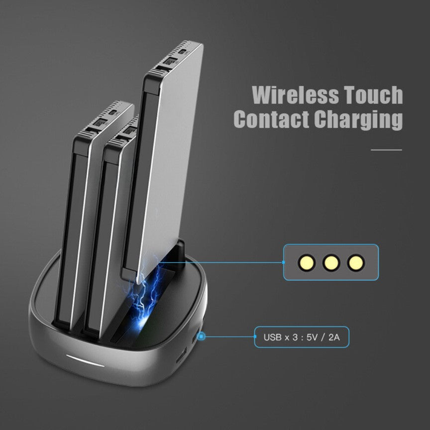 3 Multi Charging 8000 mAh Power Banks with Wireless Charging Docking Station - CHARGit Store