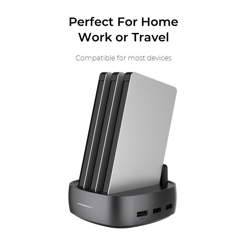 3 Multi Charging 8000 mAh Power Banks with Wireless Charging Docking Station - CHARGit Store