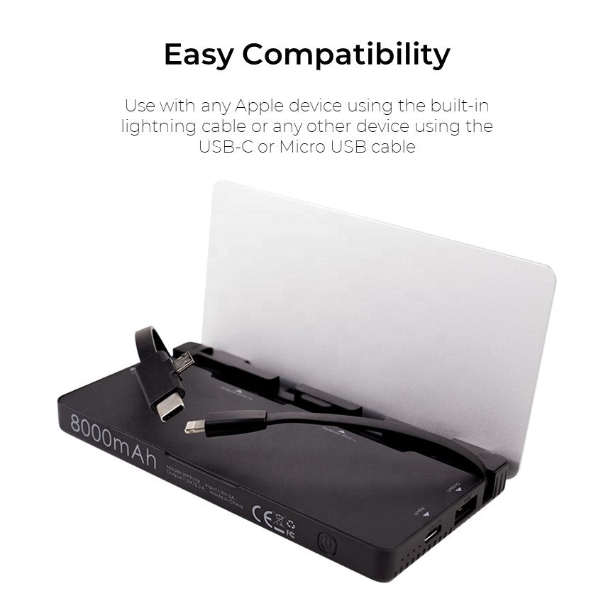 3 Multi Charging 8000 mAh Power Banks with Wireless Charging Docking Station - CHARGit Store