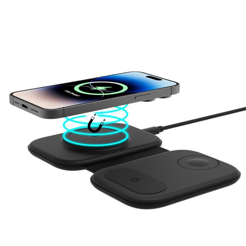 Apple Compact Deluxe Trio Qi MagSafe Wireless Multi Charger - CHARGit Store