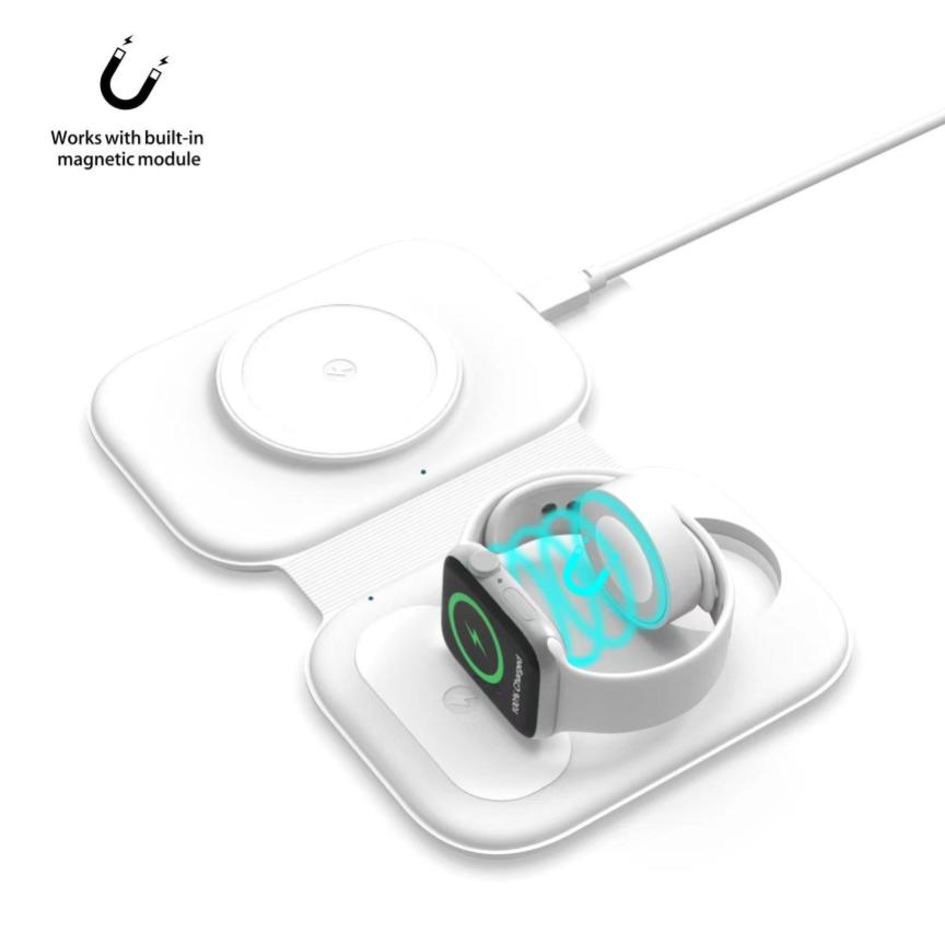 Apple Compact Deluxe Trio Qi MagSafe Wireless Multi Charger - CHARGit Store