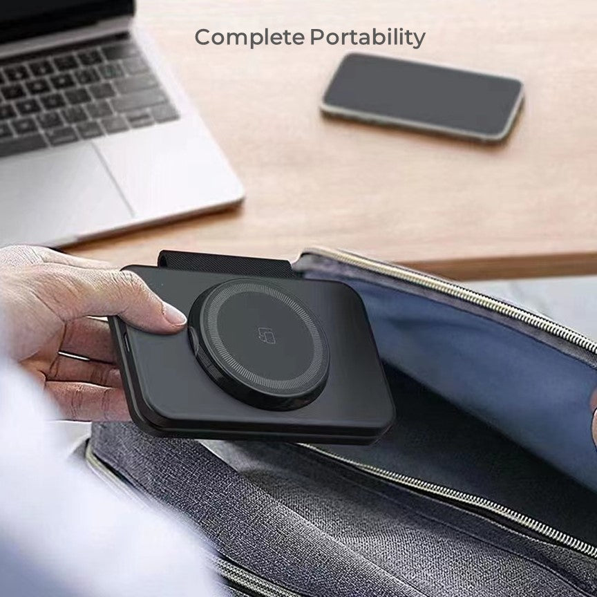 Apple Foldable Compact Deluxe 3 in 1 Qi MagSafe Wireless Multi Charger - CHARGit Store