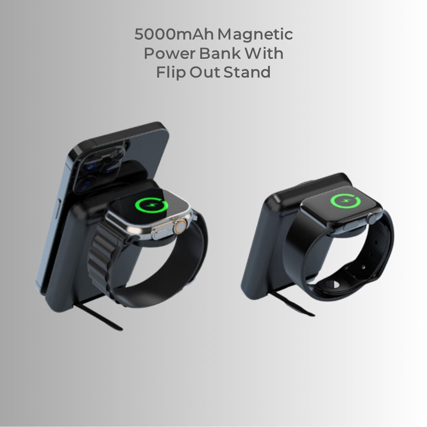 Apple Qi Magsafe Foldable Wireless Multi Charger With Removable Power Bank - CHARGit Store