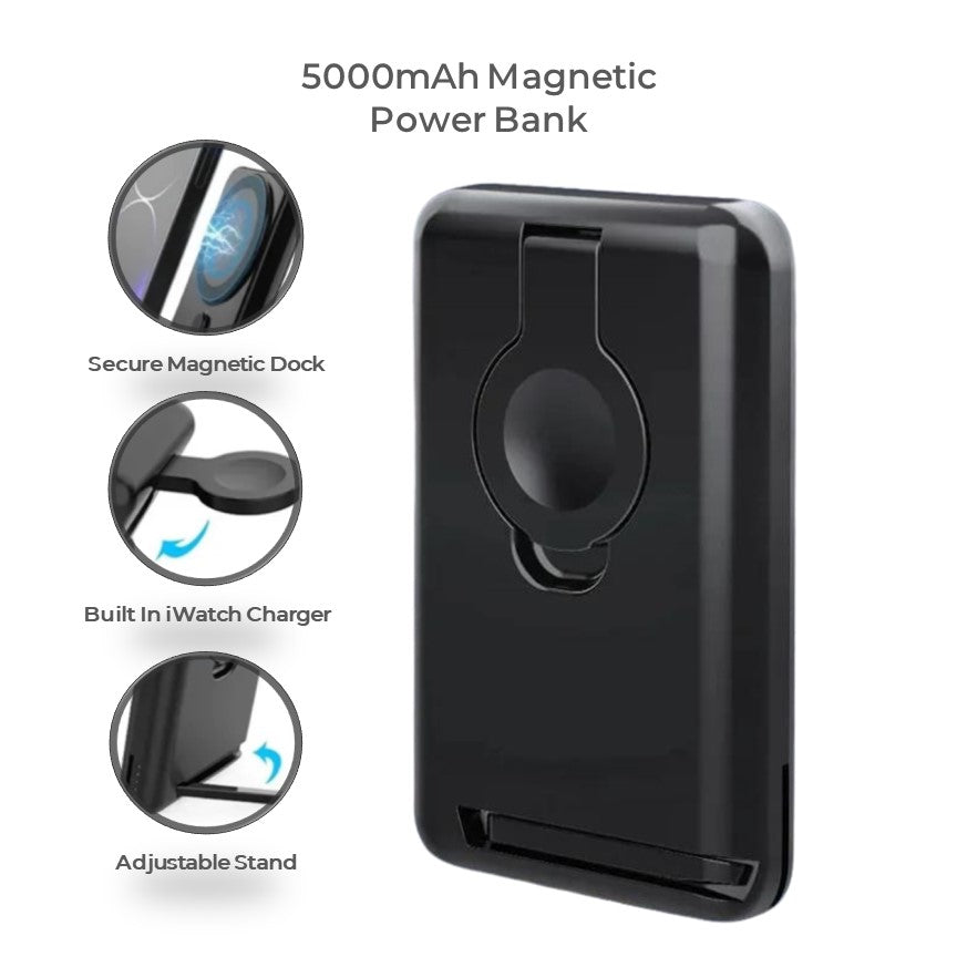 Apple Qi Magsafe Foldable Wireless Multi Charger With Removable Power Bank - CHARGit Store