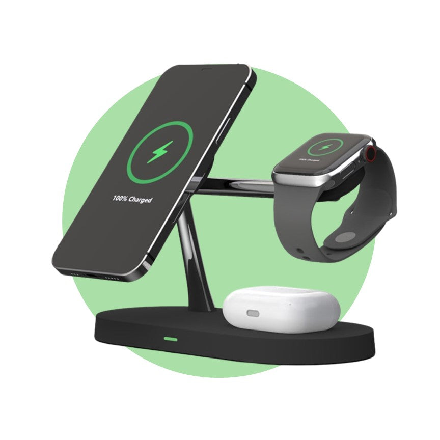 Apple 4in1 Qi MagSafe Wireless Multi Charger For iPhone, iWatch & AirPods - CHARGit Store