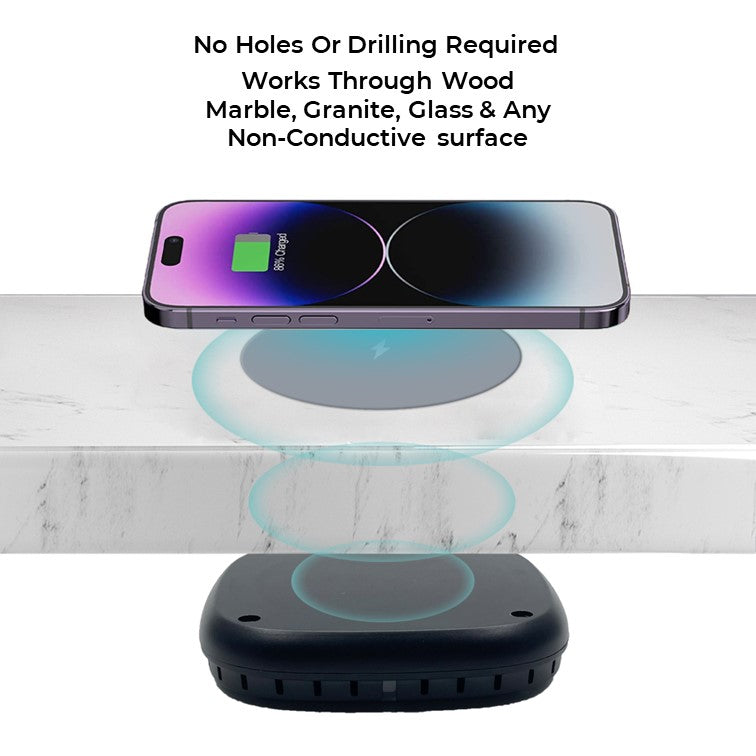 Invisible Under Surface Wireless Charger, for all Apple, Samsung & any Qi Device - CHARGit Store