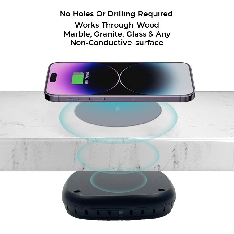 Invisible Under Surface Wireless Charger, for all Apple, Samsung &amp; any Qi Device - CHARGit Store