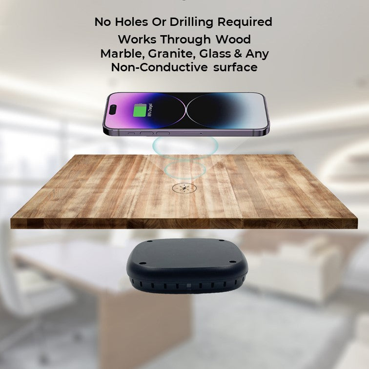 Invisible Under Surface Wireless Charger, for all Apple, Samsung &amp; any Qi Device - CHARGit Store