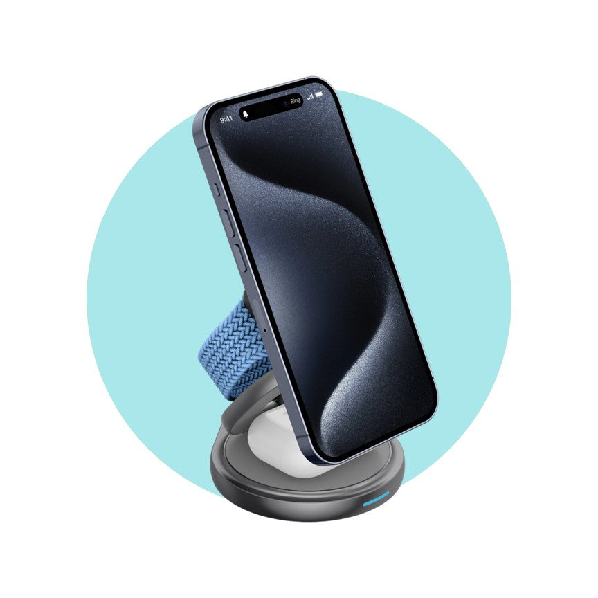Apple 3in1 Qi MagSafe Wireless Foldable Multi Charger For iPhone, Watch & AirPods - CHARGit Store