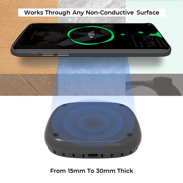 Invisible Under Surface Wireless Charger, for all Apple, Samsung & any Qi Device - CHARGit Store