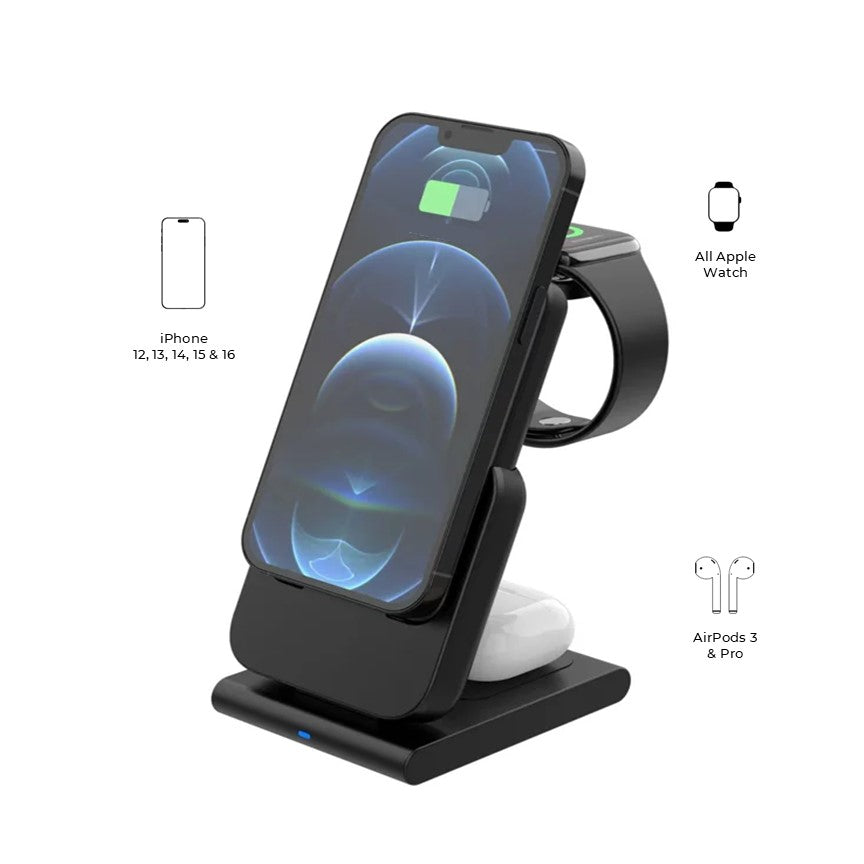 Apple Qi MagSafe Foldable Wireless Multi Charger With Removable Power Bank - CHARGit Store