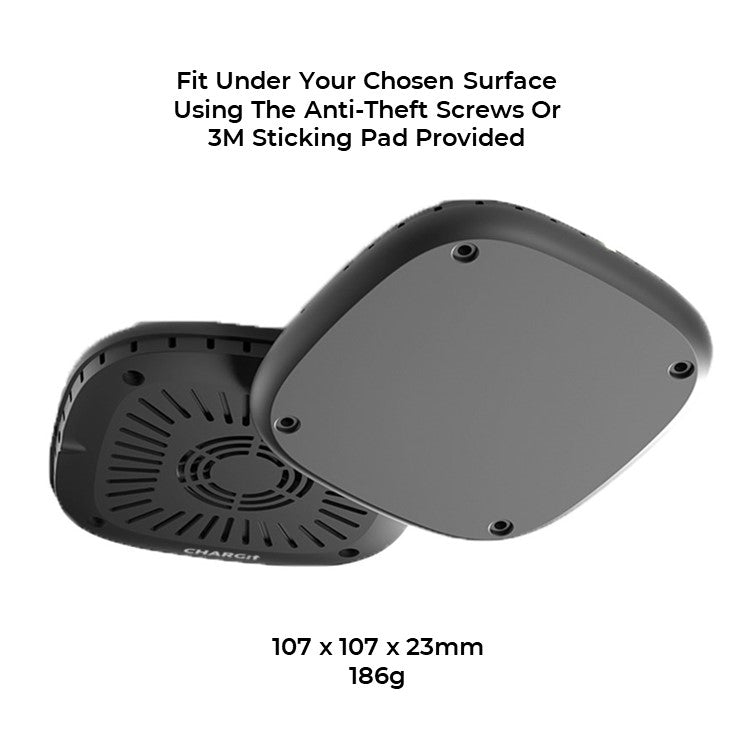 Invisible Under Surface Wireless Charger, for all Apple, Samsung & any Qi Device - CHARGit Store