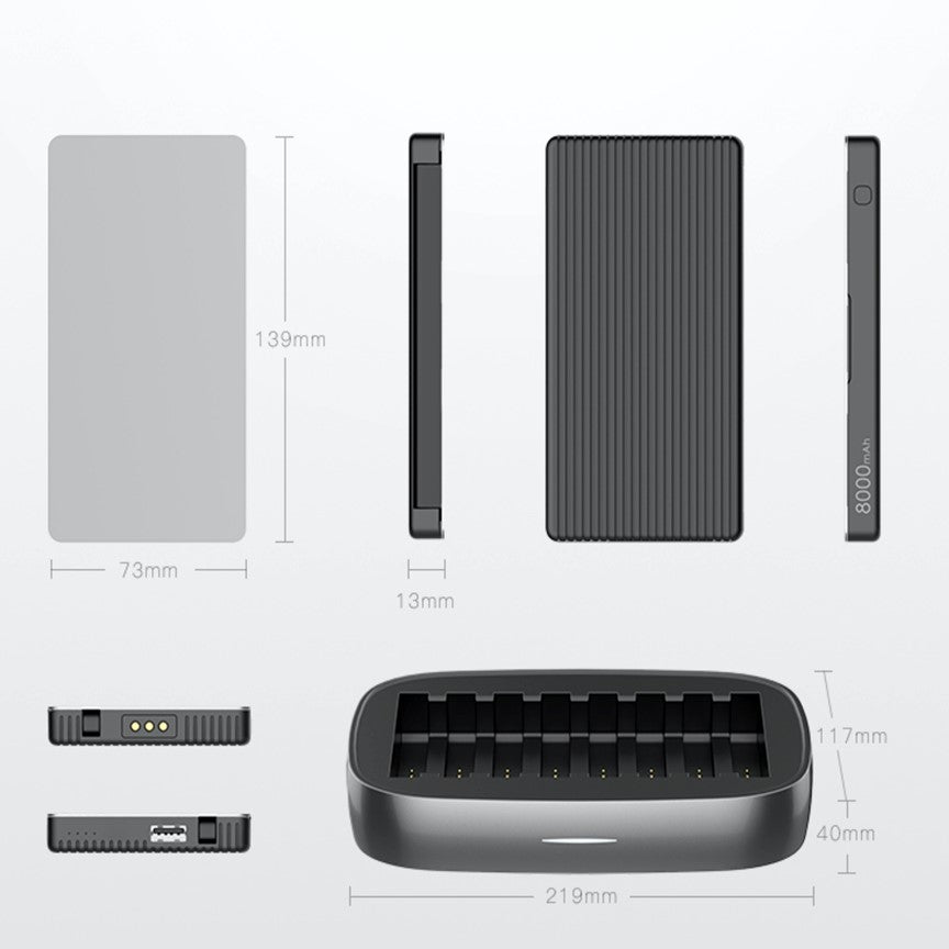 8 Multi Charging 8000 mAh Power Banks with wireless Charging Docking Station - CHARGit Store