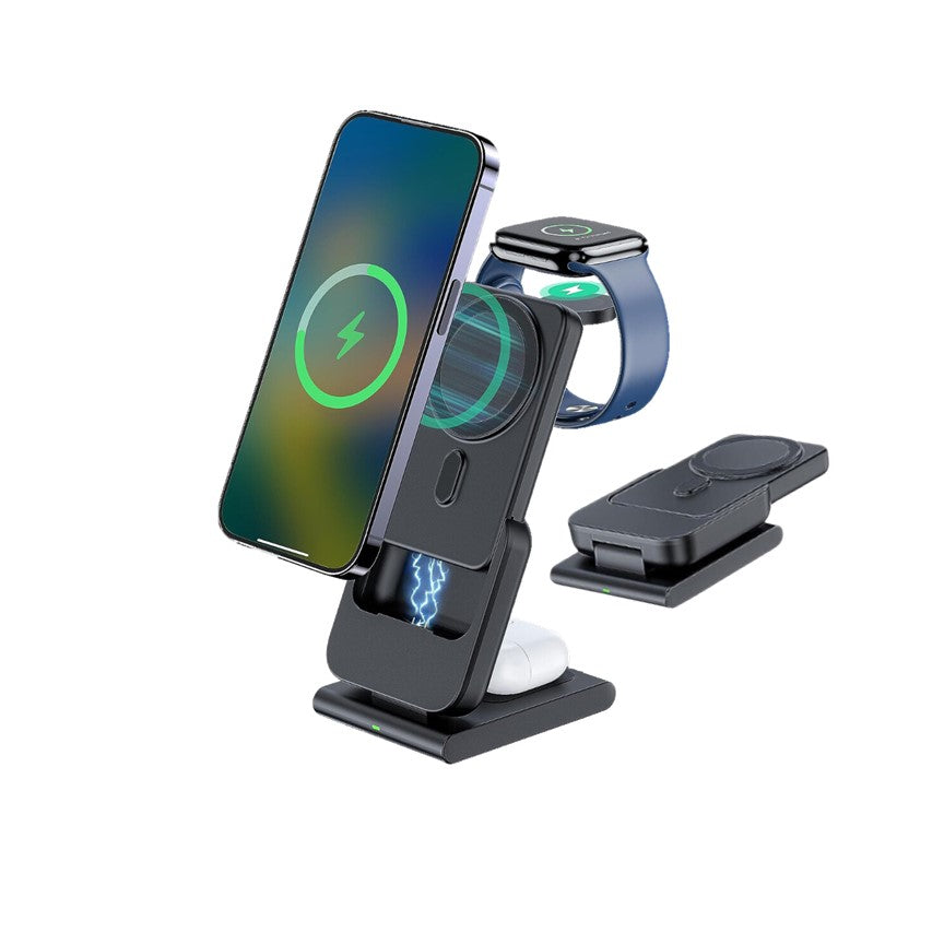 Apple Qi Magsafe Foldable Wireless Multi Charger With Removable Power Bank - CHARGit Store