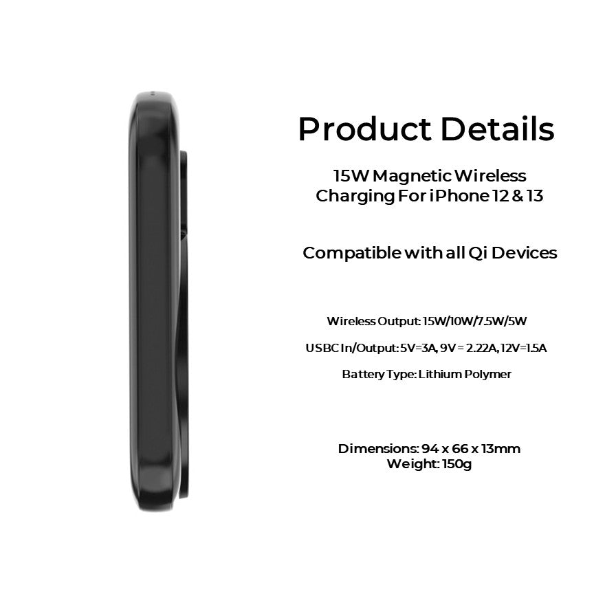 Apple Qi Magsafe 5K mAh Slimline Power Bank - CHARGit Store