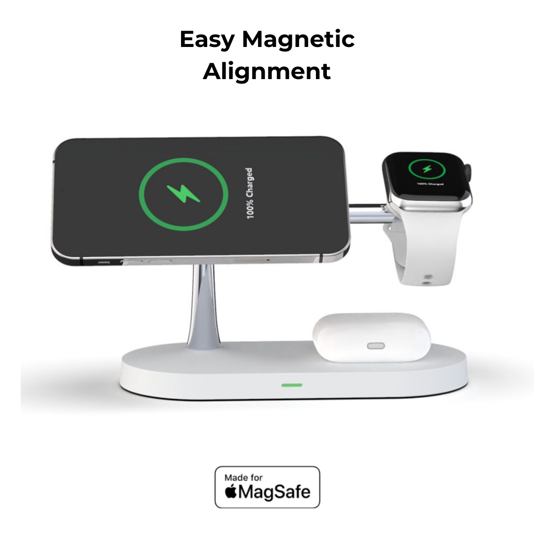 Apple 4-in-1 Qi MagSafe Wireless Multi Charger For iPhone, iWatch &amp; AirPods - CHARGit Store