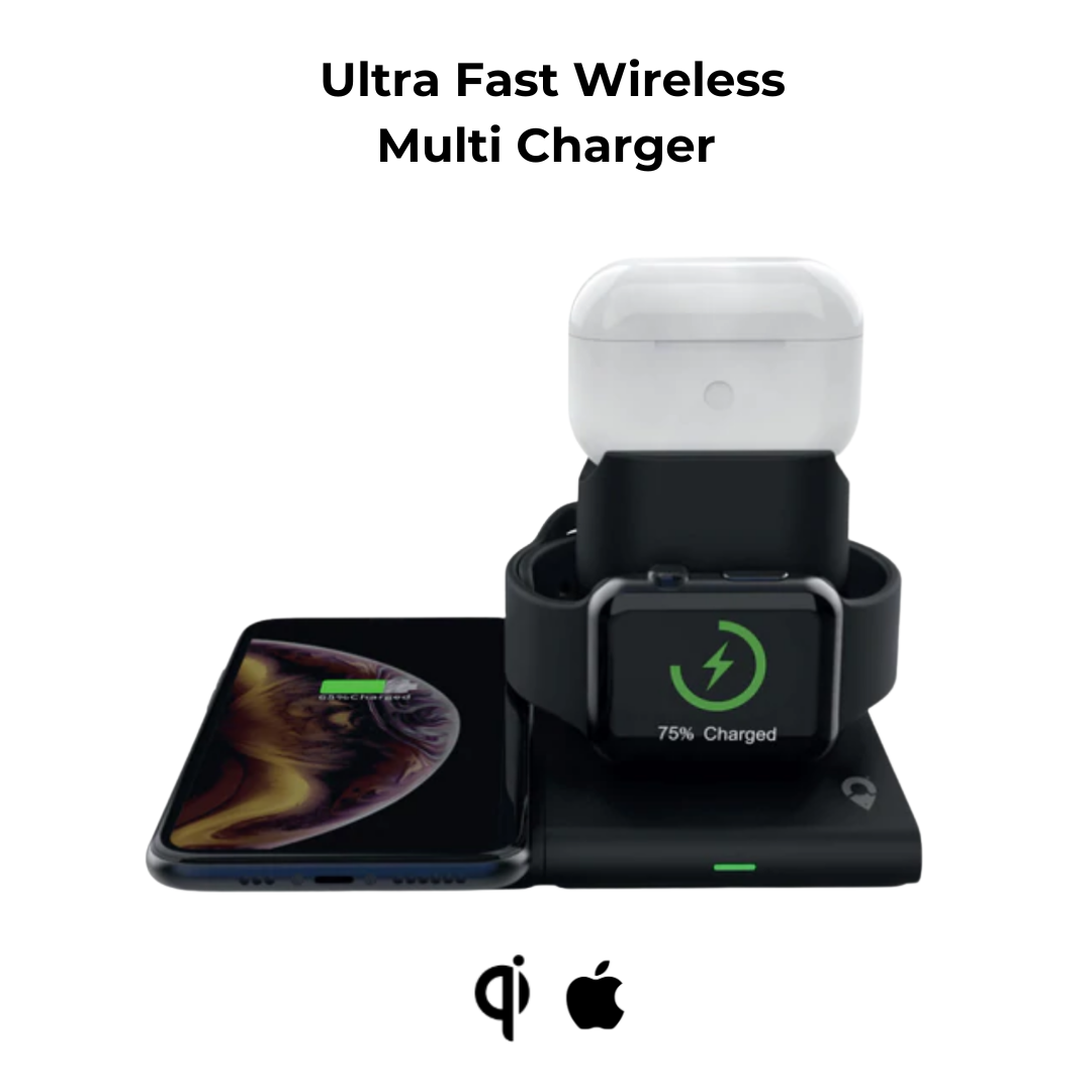 Apple Ultra Fast Qi Wireless Multi Charger For iPhone, iWatch & AirPods - CHARGit Store