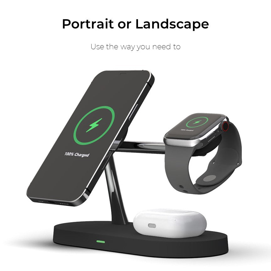 Apple 4-in-1 Qi MagSafe Wireless Multi Charger For iPhone, iWatch & AirPods - CHARGit Store