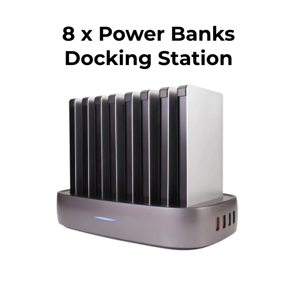 8 Multi Charging 8000 mAh Power Banks with touch charge Docking Station - CHARGit Store