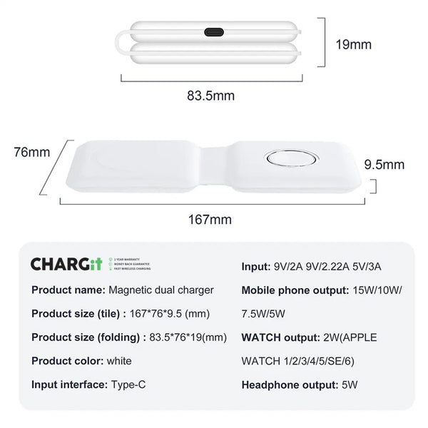 Apple Duo MagSafe Charger for all iPhone, iWatch, & AirPods