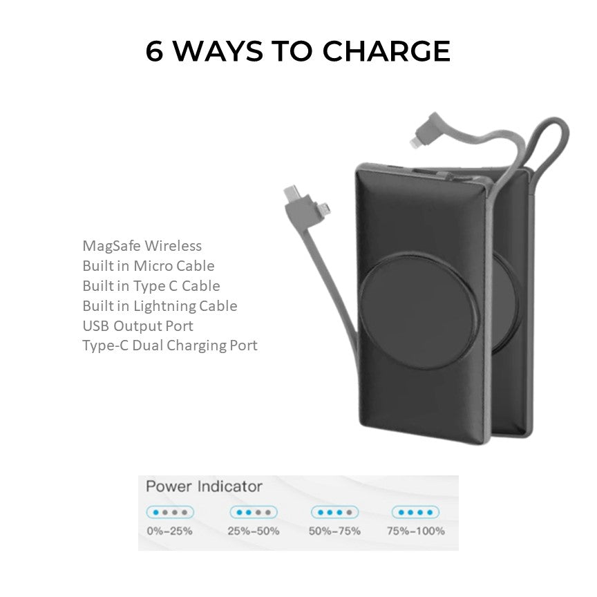 8 Qi MagSafe 10KmAh Power Banks with Touch Charge Docking Station - CHARGit Store