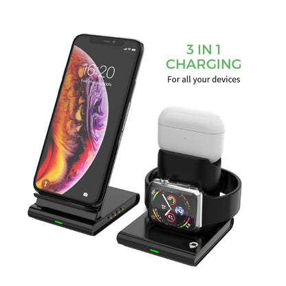 Apple Ultra II Fast Qi Wireless Multi Charger For iPhone, iWatch &amp; AirPods - CHARGit Store
