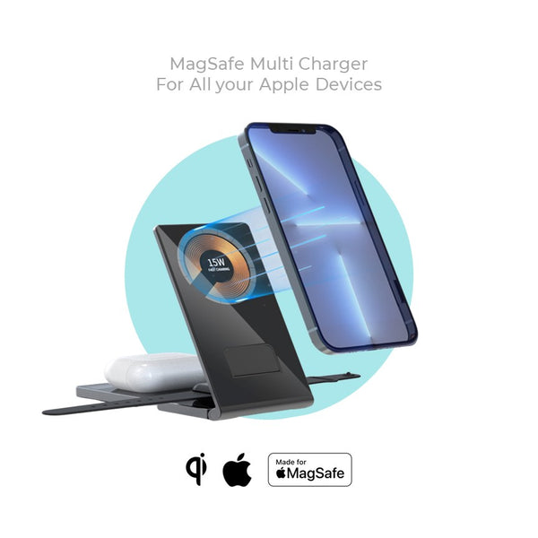 Apple Dual 15W MagSafe Coil 3in1 Wireless Multi Charger - CHARGit Store