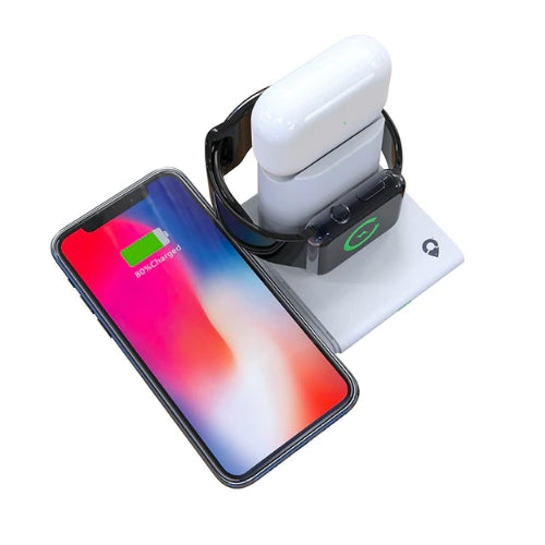 Apple Ultra Fast Qi Wireless Multi Charger For iPhone, iWatch &amp; AirPods - CHARGit Store
